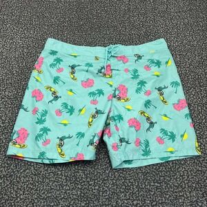 Batman Board Shorts Men XXL Blue‎ Floral Surfing Drawstring Swim Outdoor 2XL